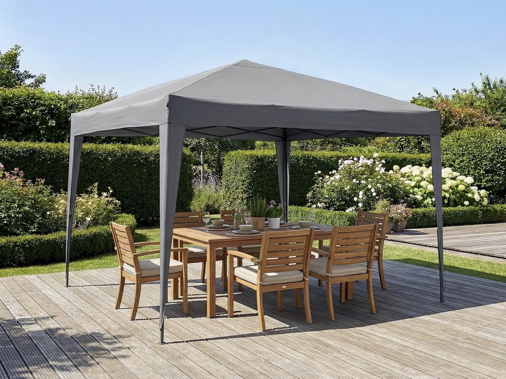 Opvouwbare tuinpaviljoen "Svetlana 3" - 9 m² - 3 x 3 m - Grijs