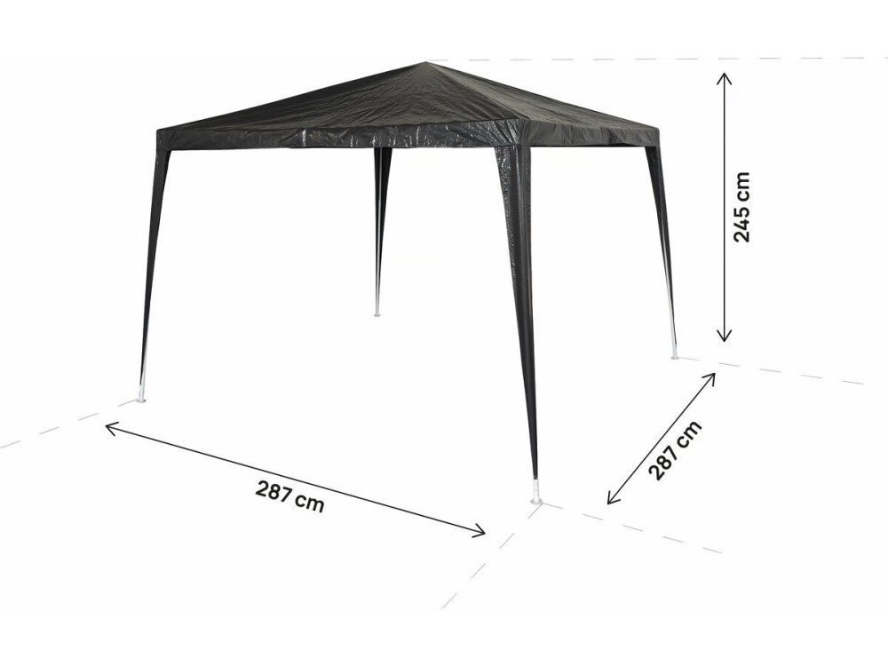Natacha 3" tuinprieel - 3 x 3 m - Grijs