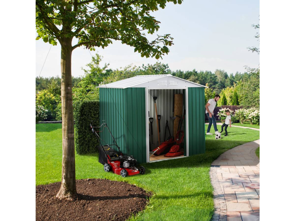 Tuinhuisje metaal "Rosas" - 2,71 m² - Groen