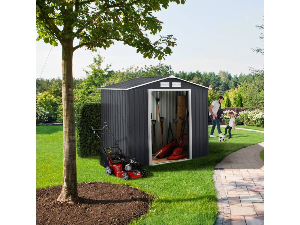 Tuinhuisje metaal "Vegas" - 2,7 m² - Grijs