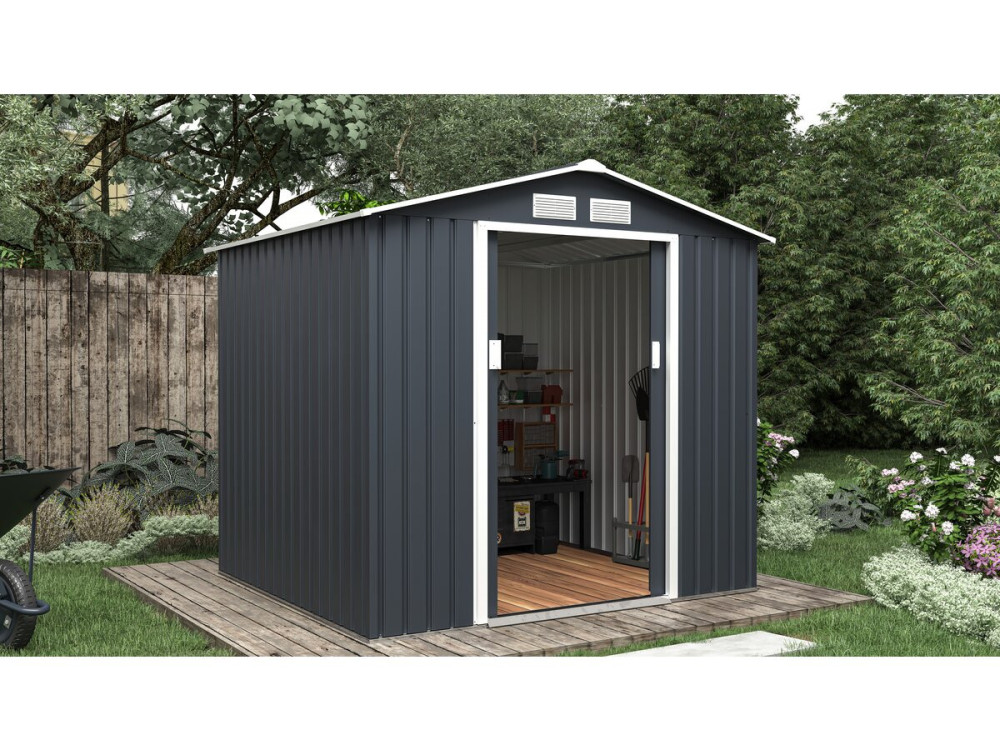 Tuinhuisje metaal "Vegas" - 4,07 m² - Grijs