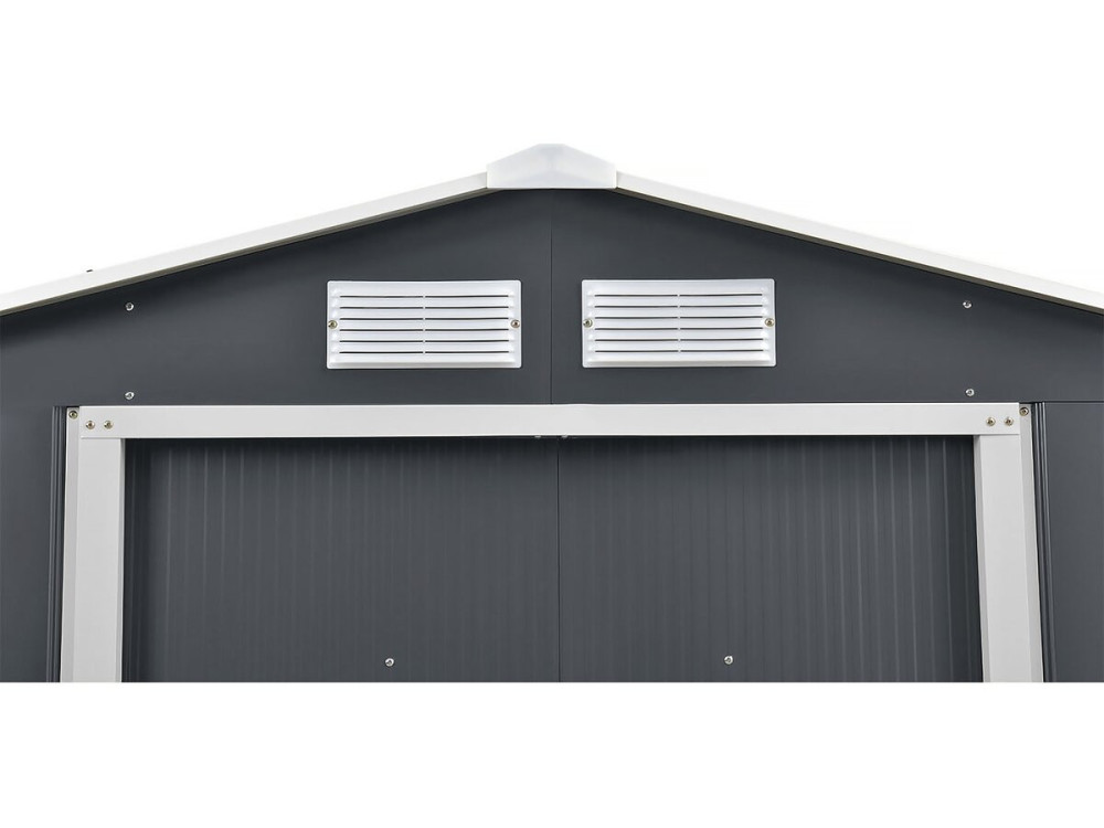Tuinhuisje metaal - "Vegas" - 2,7 m² met goot - Grijs