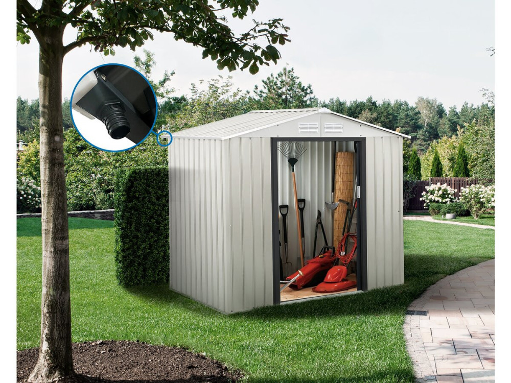 Metalen tuinhuis Nebraska - 4,07 m² met goot