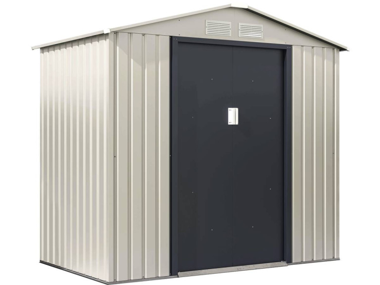 Tuinhuisje metaal "Nebraska" - 4,07 m² - Beige / Grijs antraciet