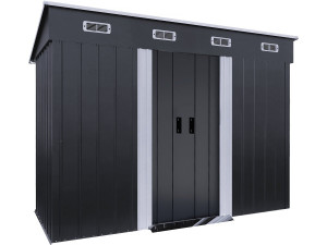 Metalen tuinhuisje "Denver" met enkele helling - 3,32 m² - Grijs