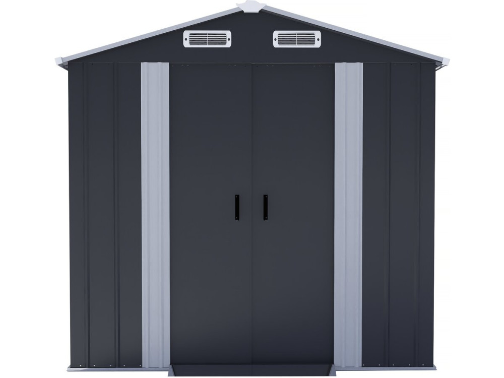 Metalen tuinhuisje met schuifdeuren "Boston" - 4.12 m² - Grijs
