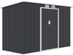 Metalen tuinhuisje met lessenaarsdak "Orlando" - 3,64 m² - Grijs