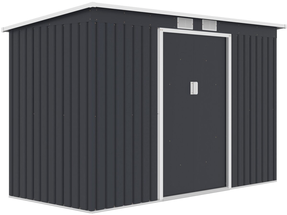 Metalen tuinhuisje met lessenaarsdak "Orlando" - 3,64 m² - Grijs