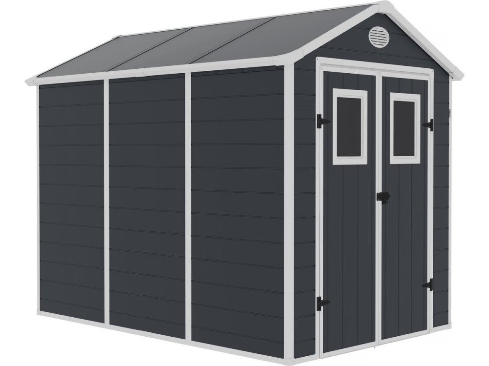 Tuinhuisje resin "Texas" - 5,23 m² - inclusief verankeringsset  - Antraciet