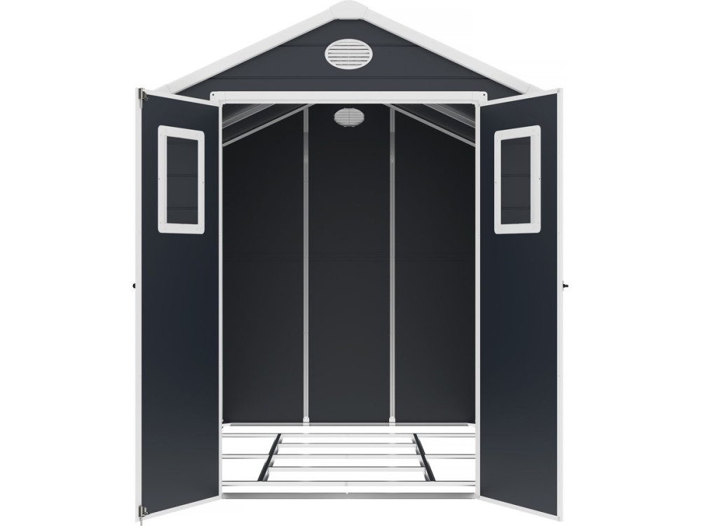 Tuinhuisje resin "Texas" - 5,23 m² - inclusief verankeringsset  - Antraciet