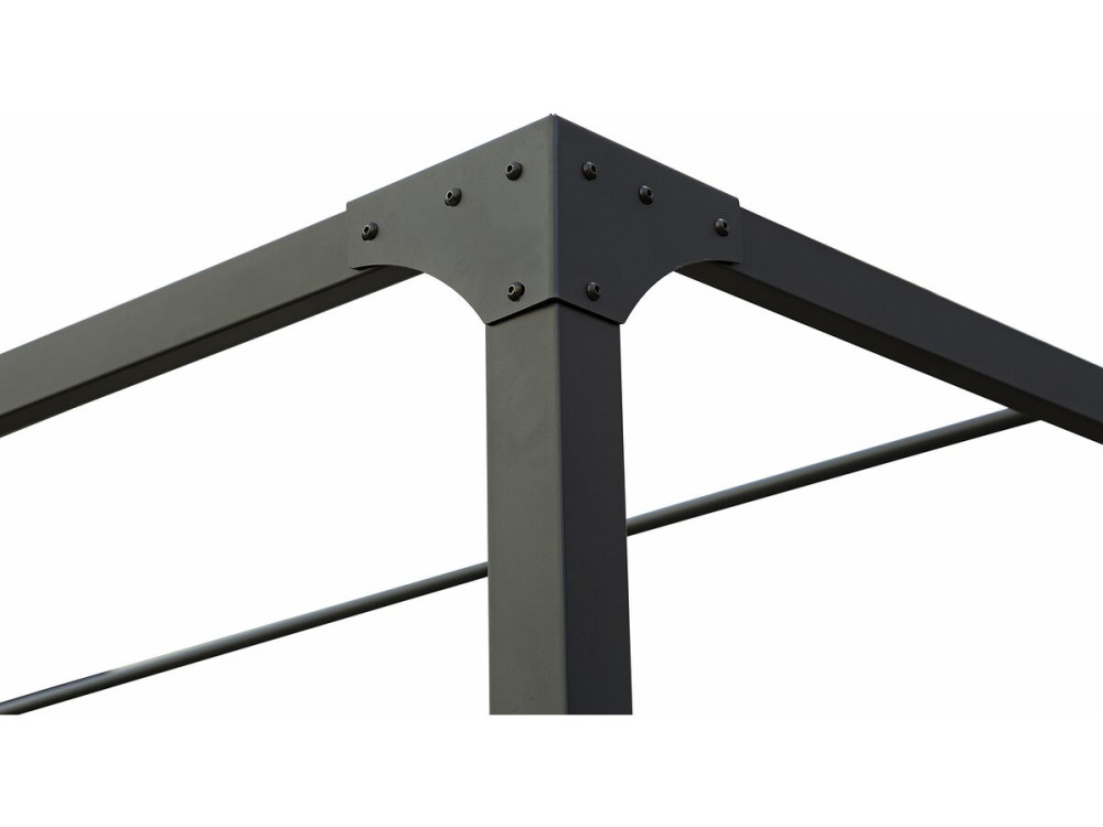 Pergola met metalen schuifdak "Courtenay" - 3 x 4 m - Grijs