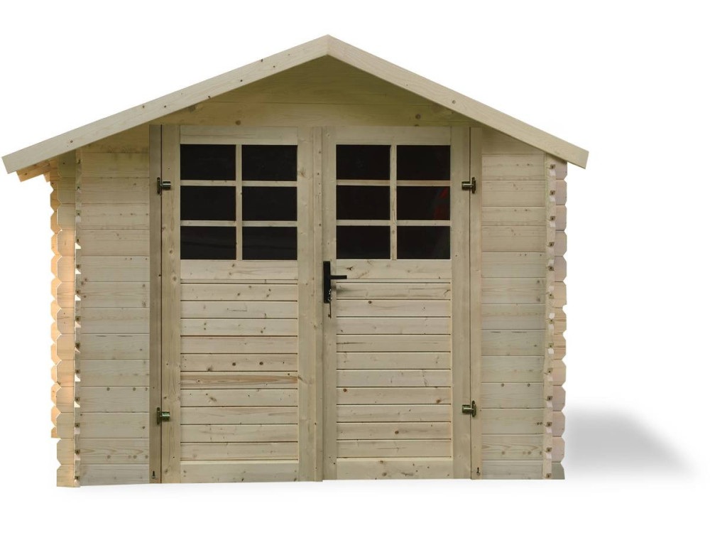 Traditioneel houten tuinhuisje - 8.88 m2 - 2.98 x 2.98x 2.18 m - 28 mm