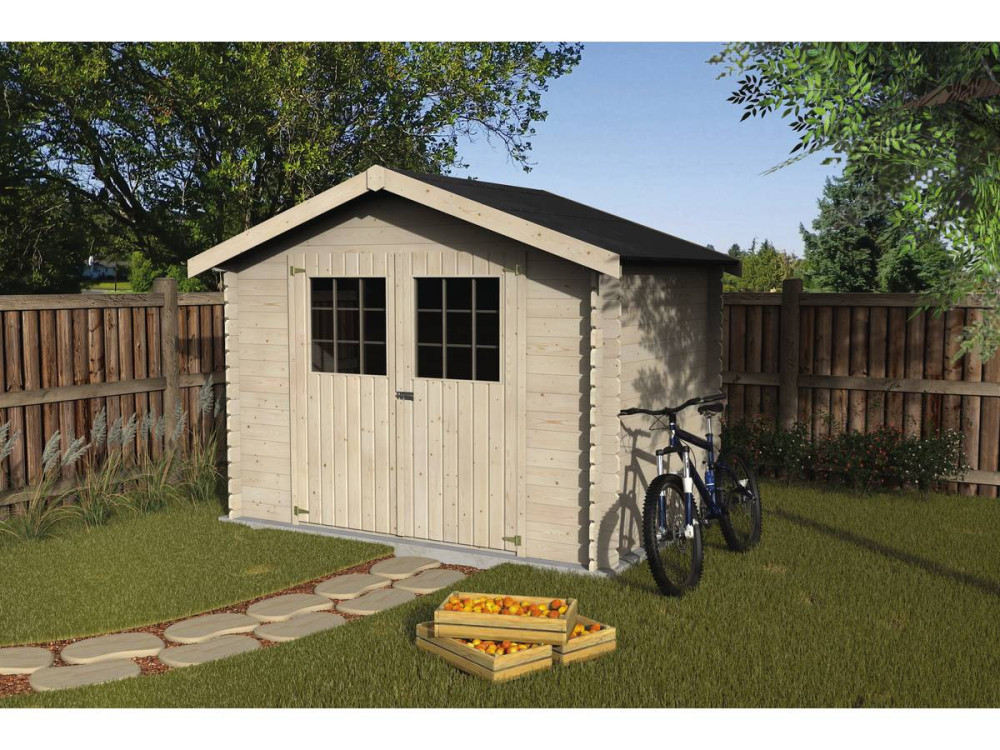 Houten tuinhuis "Flodova" - 5.90 m² - 2.98 x 1.98 x 2.32 m - 28 mm