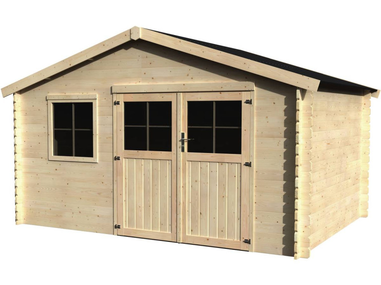 Flodeal" houten tuinhuisje - 11.86 m² - 3.98 x 2.98 x 2.44 m - 28 mm
