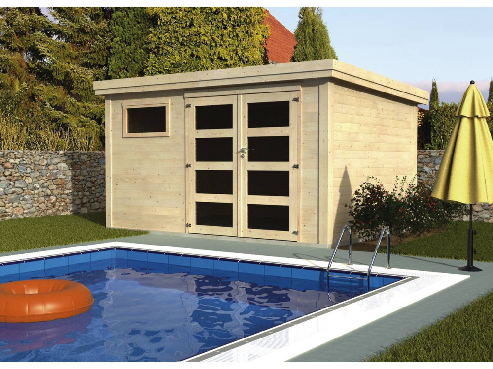 Houten tuinhuis "Paolo" - 10 m² - 3.65 x 2.75 x 2.16 m - 28 mm