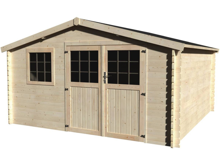Houten tuinhuis "Vallauris" - 15.84 m² - 3.98 x 3.98 x 2.29 m - 34 mm
