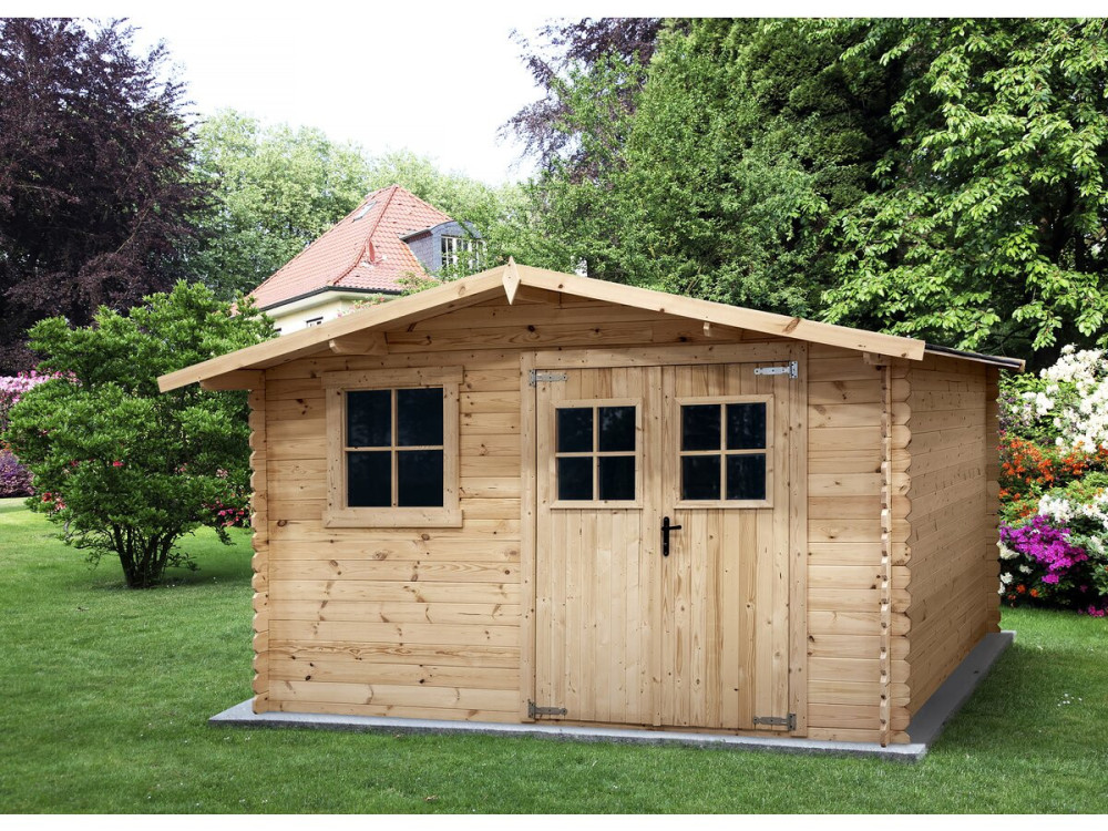 Tuinhuisje hout 14 m² "Oz" - 388 x 298 x 225 cm - 28 mm