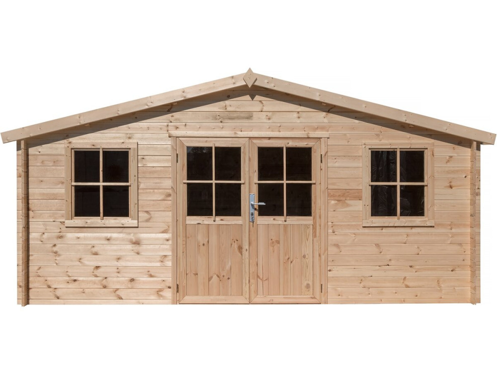 Tuinhuisje hout "Alex" - 20.20 m² - 480 x 400 x 239 cm - 28 mm