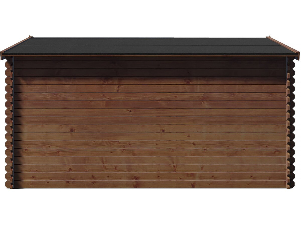 Autoclaaf behandeld bruin houten tuinhuisje "Lormont" - 21.2 m² - 28 mm