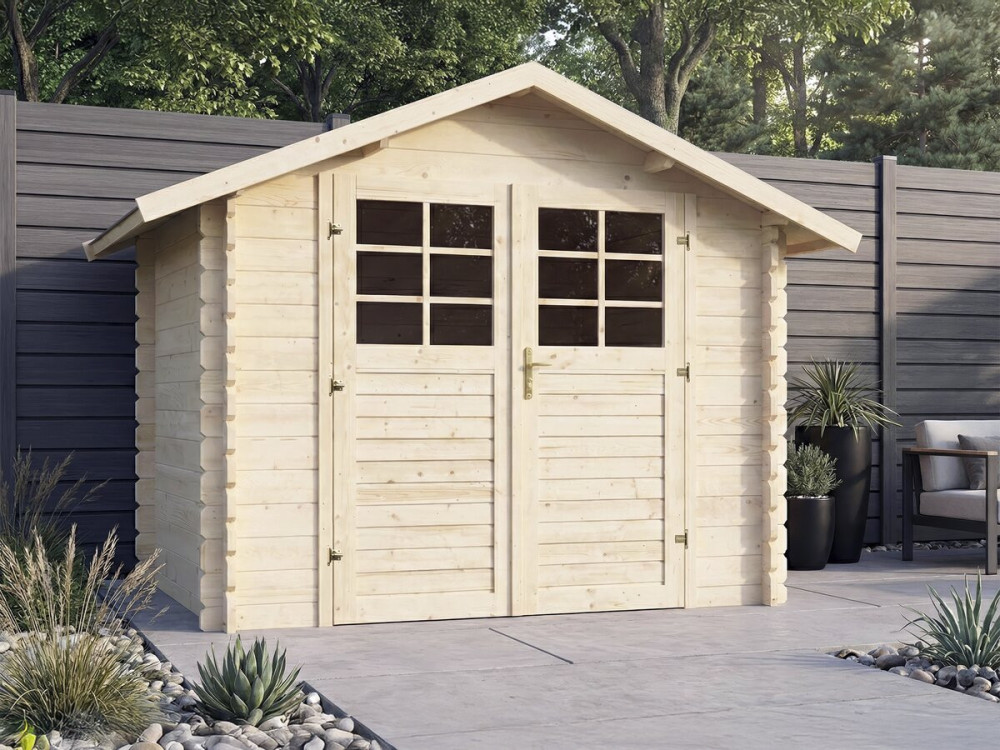Houten tuinhuisje "Beaufort" - 10,53 m² - 349 x 301 cm - 28 mm