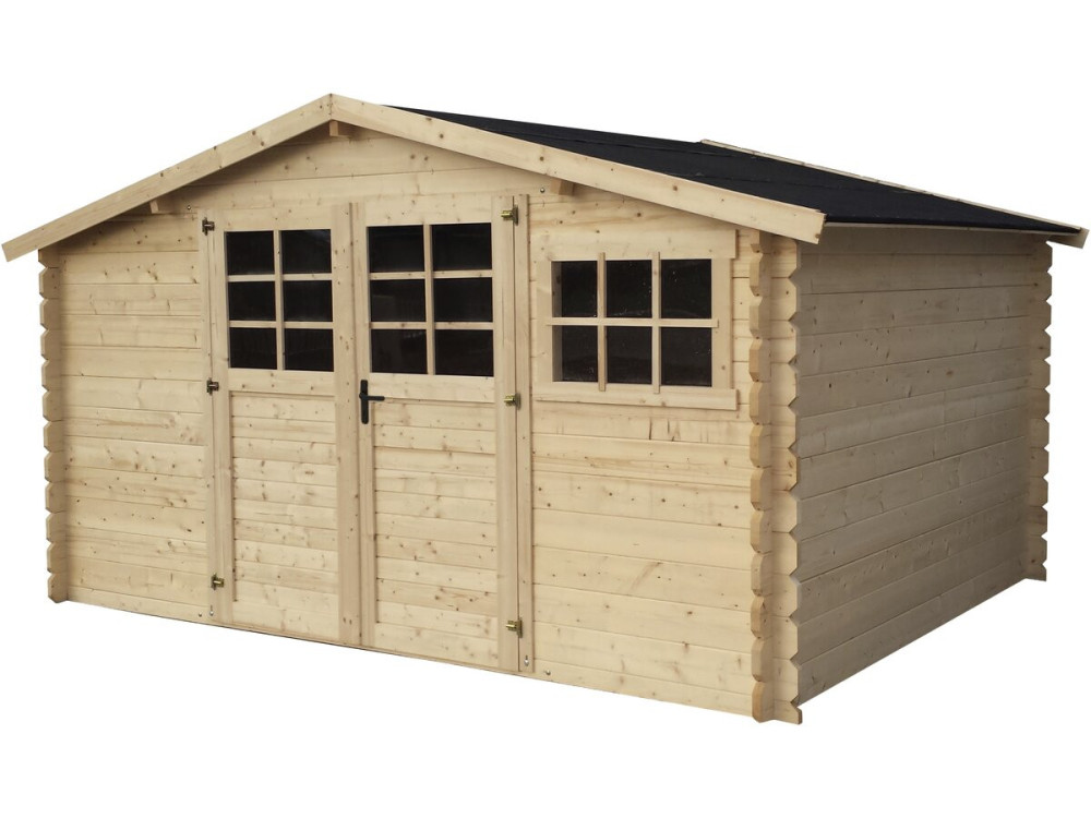 Houten tuinhuis "Rocval" - 456 x 425 x 232 cm - 19,42 m² - 28 mm