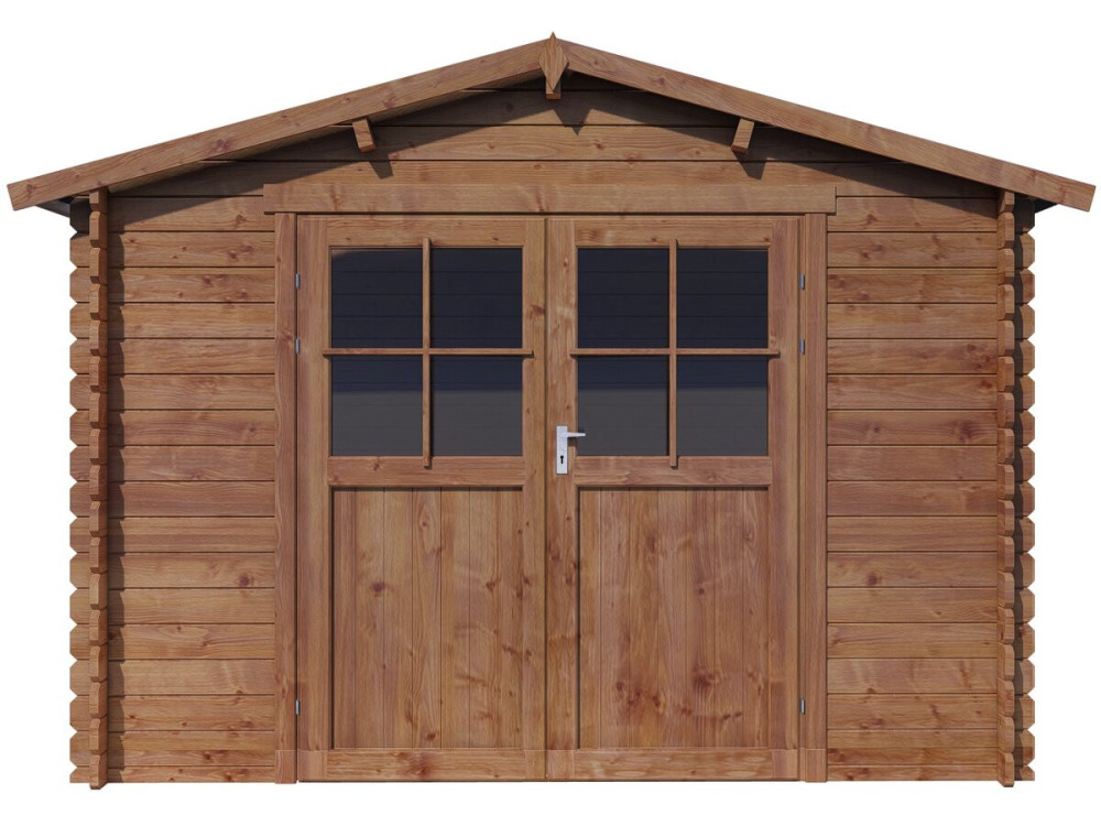 Houten tuinhuisje "Willow" - 9,3 m² - 28 mm - Bruin