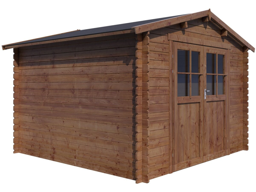 Houten tuinhuisje "Willow" - 9,3 m² - 28 mm - Bruin