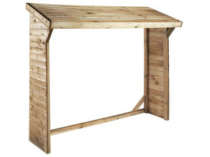 Houtopslag haardhout rek buiten - 1.05 m² - 210 x 50 x 180 cm- 2 kuub