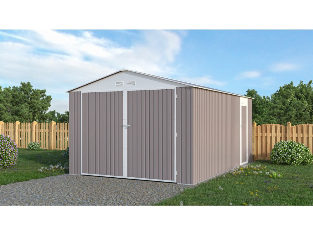 Garaga schuur metaal "Nevada" - 15,36 m² met goot