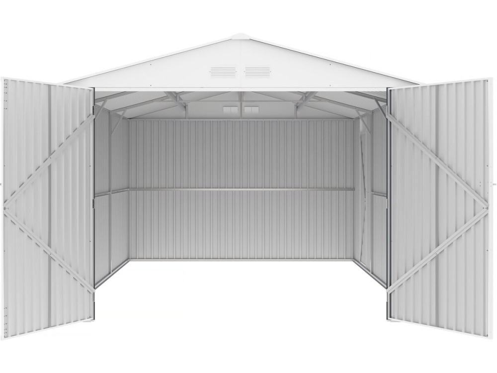 Garage auto schuur metaal "Houston" - 15,36 m² met zonnepanelen - Antraciet