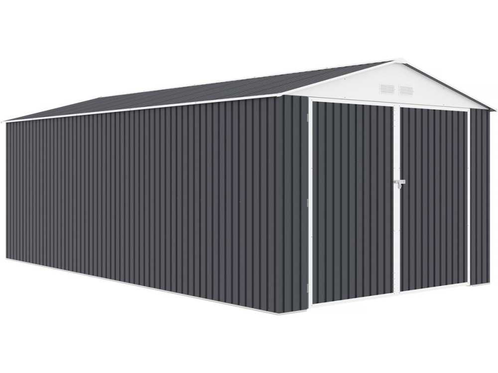 Garage auto schuur metaal "Houston" 18,56 m²  - Antraciet
