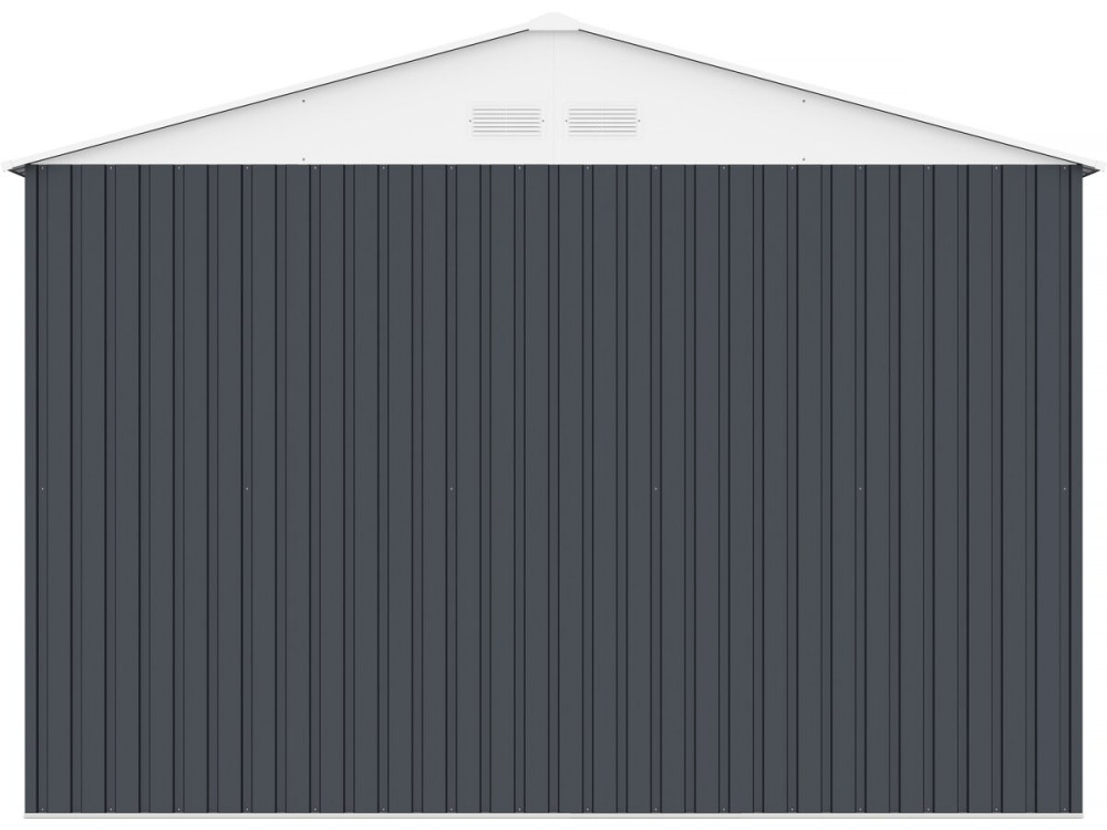 Garage auto schuur metaal "Houston" - 15,36 m² met goot  - Antraciet