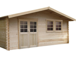 Houten tuinhuisje "Vernier" - 34.84 m² - 6.05 x 5.75 x 2.53 m - 28 mm