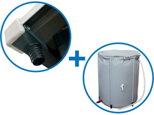 Goot 7 tot 13 m2 + regenton waterreservoir voor tuinhuisje