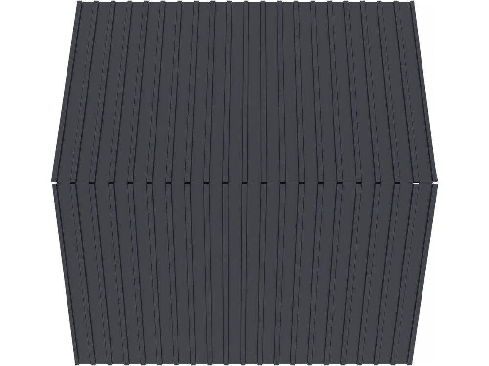Set van 12 "Atlanta" gegalvaniseerde stalen gevelpanelen - 129 x 42 cm - Grijs