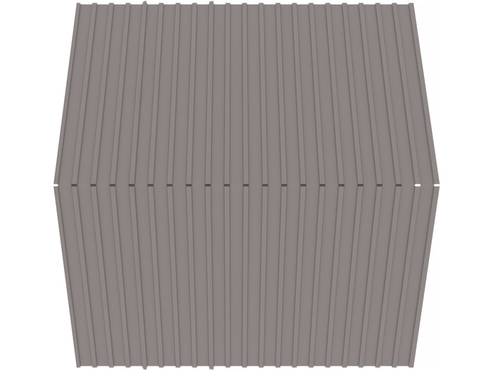 Set van 12 "Atlanta" gegalvaniseerde stalen gevelpanelen - 129 x 42 cm - Taupe