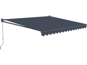 2,5 x 3 m "Ombra 3" oprolbare aluminium luifel - Antraciet grijs