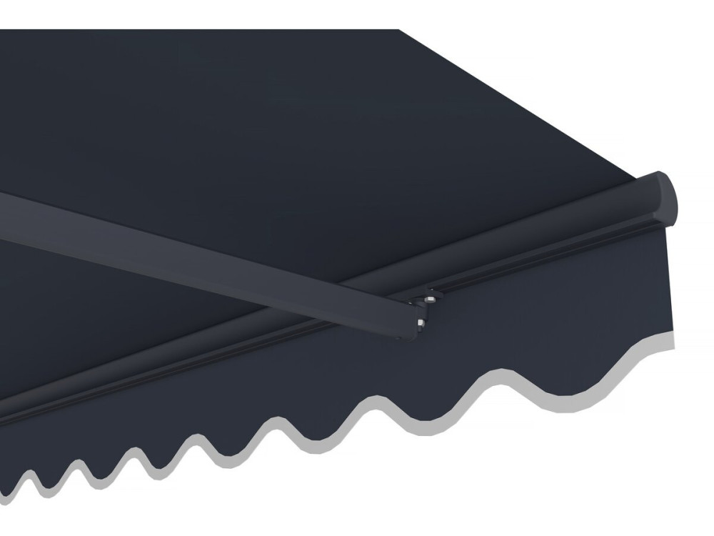 2,5 x 3 m "Ombra 3" oprolbare aluminium luifel - Antraciet grijs