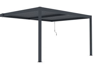 "Windsor" aluminium aanbouwpergola - antracietgrijs - 3 x 4 m