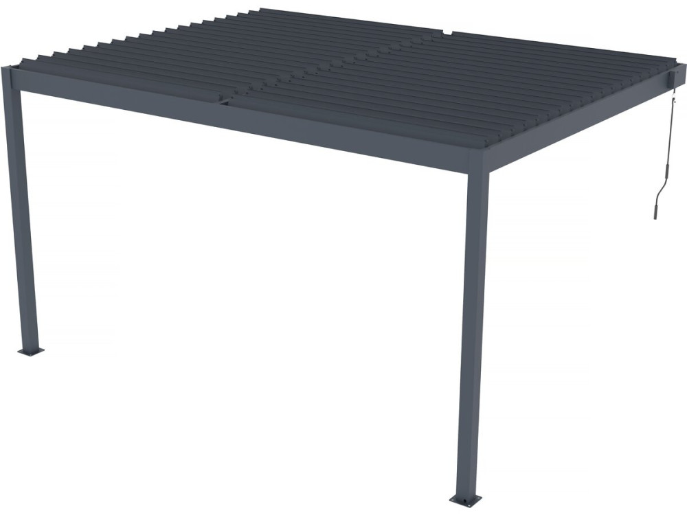 "Windsor" aluminium aanbouwpergola - antracietgrijs - 3 x 4 m