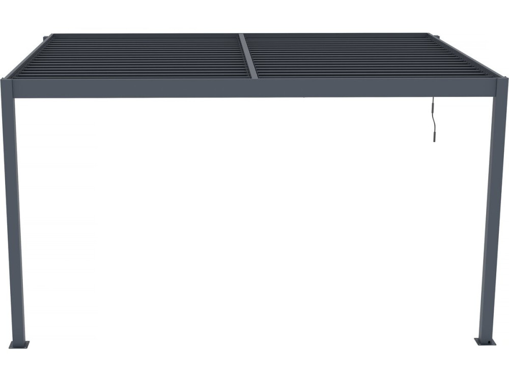 "Windsor" aluminium aanbouwpergola - antracietgrijs - 3 x 4 m