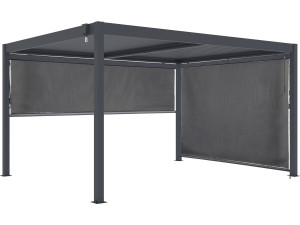Bioklimatologische pergola met 2 aluminium luifels "Windsor" - 3 x 4 m - Grijs