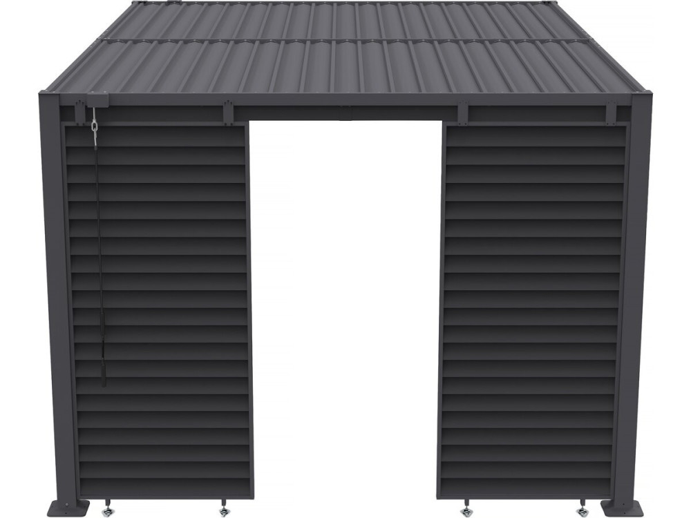 Clifford" gegalvaniseerd stalen luik voor bioklimatologische pergola - 92 x 4 x 208 cm - Grijs