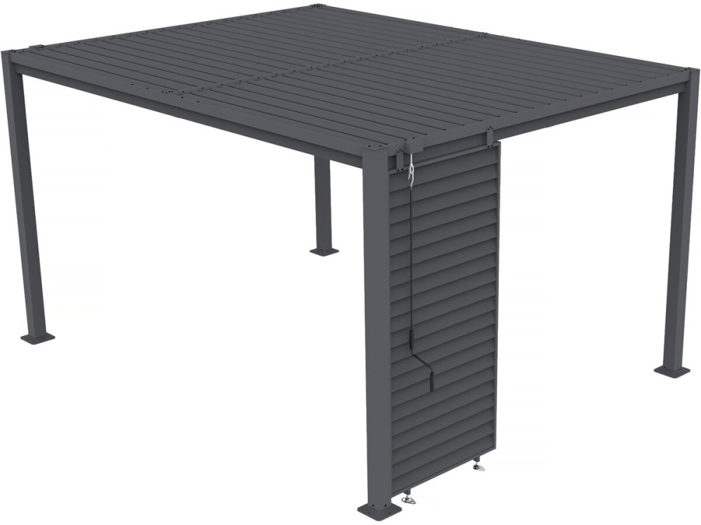 Clifford" gegalvaniseerd stalen luik voor bioklimatologische pergola - 92 x 4 x 208 cm - Grijs