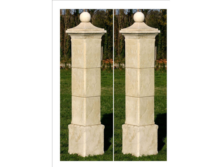 Set van 2 "Provençaalse" hekpijlers - 41 x 41 x 228 cm