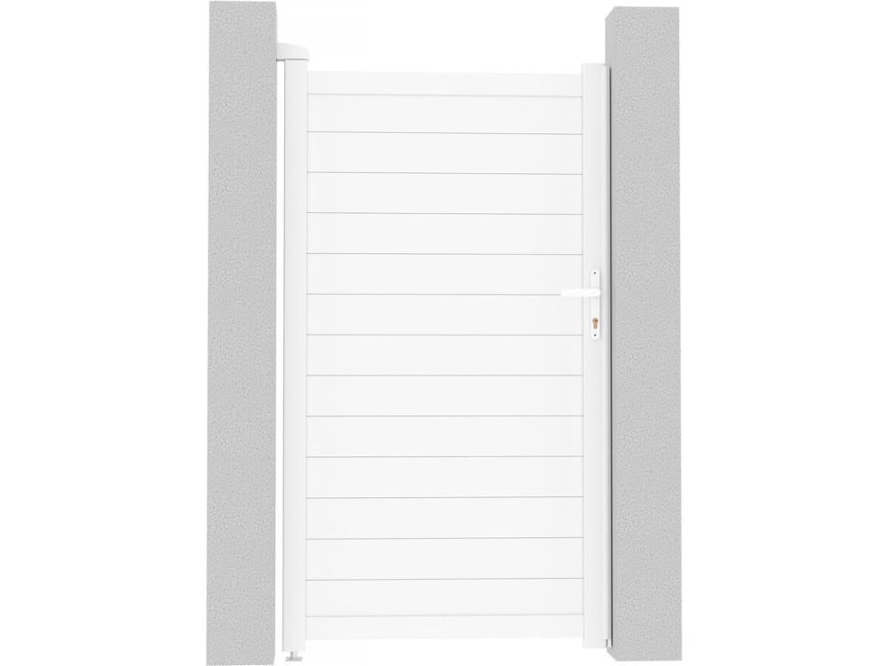 Tuinpoort tuindeur aluminium "Eric" - 101,2 x 180,9 cm - Wit