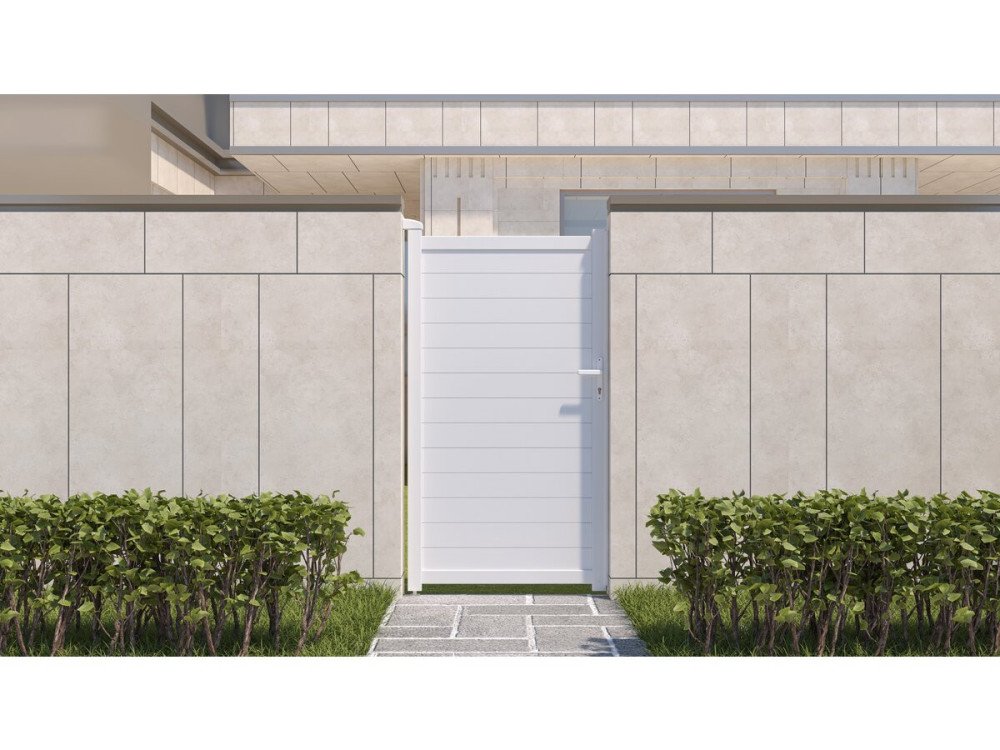 Tuinpoort tuindeur aluminium "Eric" - 101,2 x 180,9 cm - Wit