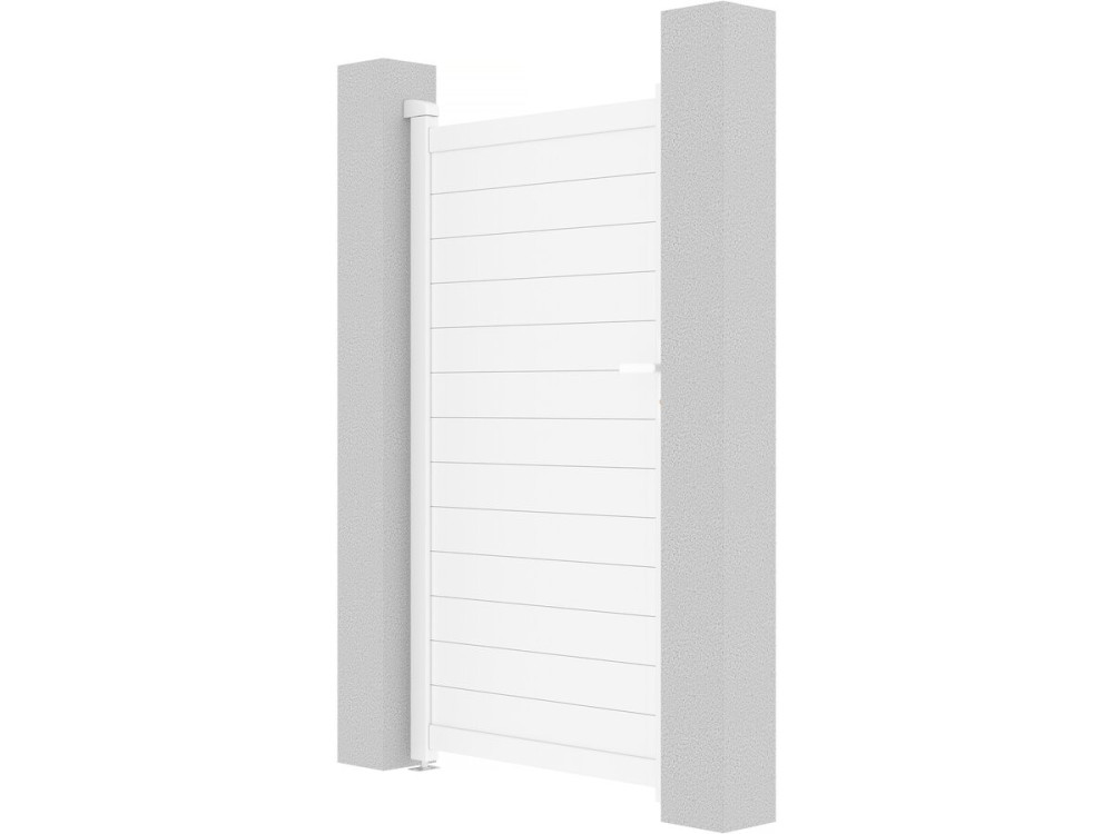 Tuinpoort tuindeur aluminium "Eric" - 101,2 x 180,9 cm - Wit