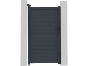 Tuinpoort tuindeur aluminium "Marc" - 101,2 x 180,9 cm - Grijs
