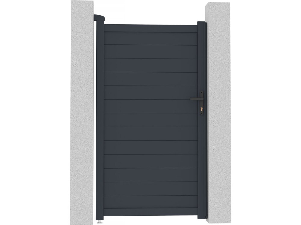 Tuinpoort tuindeur aluminium "Marc" - 101,2 x 180,9 cm - Grijs